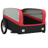 Bike Trailer Black and Red 45 kg Iron - 45-Degree Angle