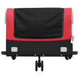 Bike Trailer Black and Red 45 kg Iron - Rear View