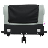 Bike Trailer Black and Grey 45 kg Iron - Rear View