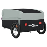 Bike Trailer Black and Grey 45 kg Iron - Low Angle