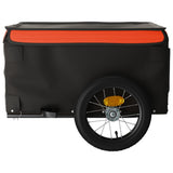 Bike Trailer Black and Orange 30 kg Iron - Close-Up Angle