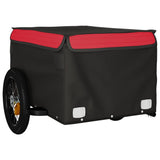 Bike Trailer Black and Red 30 kg Iron - Top-Down View