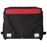 Bike Trailer Black and Red 30 kg Iron - Rear View
