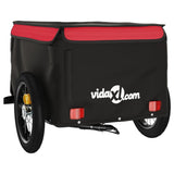 Bike Trailer Black and Red 30 kg Iron - Low Angle