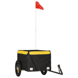 Bike Trailer Black and Yellow 30 kg Iron - Front View