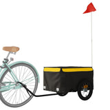 Bike Trailer Black and Yellow 30 kg Iron - Side View