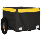 Bike Trailer Black and Yellow 30 kg Iron - Top-Down View