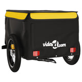 Bike Trailer Black and Yellow 30 kg Iron - Low Angle