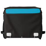 Bike Trailer Black and Blue 30 kg Iron - Rear View