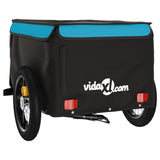 Bike Trailer Black and Blue 30 kg Iron - Low Angle