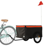 Bike Trailer Black and Orange 45 kg Iron - Side View