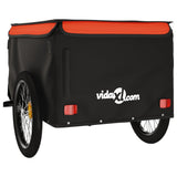 Bike Trailer Black and Orange 45 kg Iron - Close-Up Angle