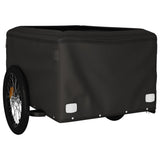 Bike Trailer Black and Orange 45 kg Iron - Low Angle