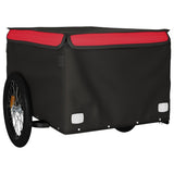 Bike Trailer Black and Red 45 kg Iron - Top-Down View