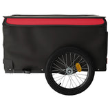 Bike Trailer Black and Red 45 kg Iron - Rear View