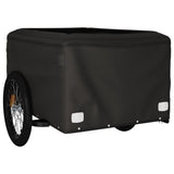 Bike Trailer Black and Red 45 kg Iron - Low Angle