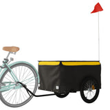 Bike Trailer Black and Yellow 45 kg Iron - Side View