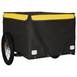 Bike Trailer Black and Yellow 45 kg Iron - Top-Down View