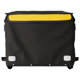Bike Trailer Black and Yellow 45 kg Iron - Rear View