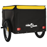 Bike Trailer Black and Yellow 45 kg Iron - Low Angle