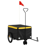 Bike Trailer Black and Yellow 30 kg Iron - Front View