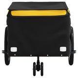 Bike Trailer Black and Yellow 30 kg Iron - Rear View