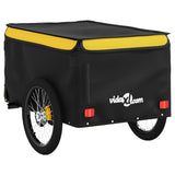 Bike Trailer Black and Yellow 30 kg Iron - Low Angle