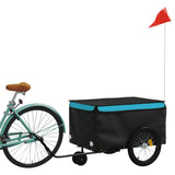 Bike Trailer Black and Blue 30 kg Iron - Side View
