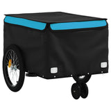 Bike Trailer Black and Blue 30 kg Iron - Top-Down View