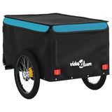 Bike Trailer Black and Blue 30 kg Iron - Low Angle