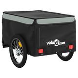Bike Trailer Black and Grey 45 kg Iron - Low Angle