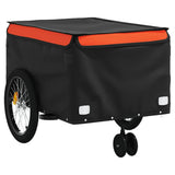 Bike Trailer Black and Orange 45 kg Iron - Top-Down View