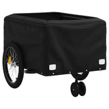 Bike Trailer Black and Orange 45 kg Iron - 45-Degree Angle