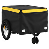 Bike Trailer Black and Yellow 45 kg Iron - Top-Down View