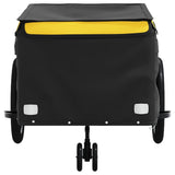 Bike Trailer Black and Yellow 45 kg Iron - Rear View