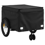 Bike Trailer Black 45 kg Iron - Top-Down View