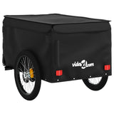 Bike Trailer Black 45 kg Iron - Low Angle