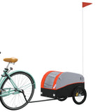 Bike Trailer Black and Orange 30 kg Iron - Side View
