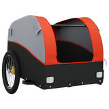 Bike Trailer Black and Orange 30 kg Iron - Low Angle