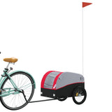 Bike Trailer Black and Red 30 kg Iron