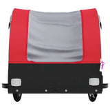 Bike Trailer Black and Red 30 kg Iron - Rear View