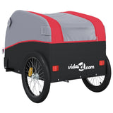 Bike Trailer Black and Red 30 kg Iron - Low Angle