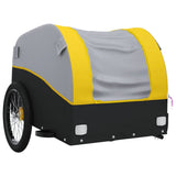 Bike Trailer Black and Yellow 30 kg Iron - Top-Down View