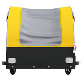 Bike Trailer Black and Yellow 30 kg Iron - Rear View