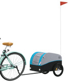 Bike Trailer Black and Blue 30 kg Iron
