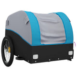 Bike Trailer Black and Blue 30 kg Iron