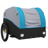 Bike Trailer Black and Blue 30 kg Iron - Top-Down View