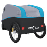 Bike Trailer Black and Blue 30 kg Iron - Low Angle