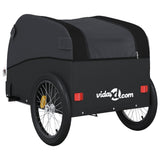 Bike Trailer Black 30 kg Iron - Low Angle