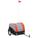 Bike Trailer Black and Orange 45 kg Iron - Front View